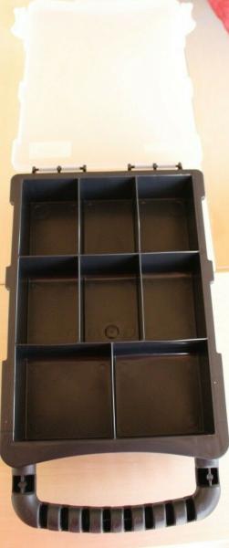 Alutec Sortimentskoffer Sortimentskasten Kleinteilemagazin Schwarz 8 Fächer Neu